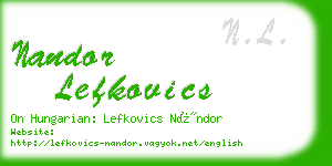 nandor lefkovics business card